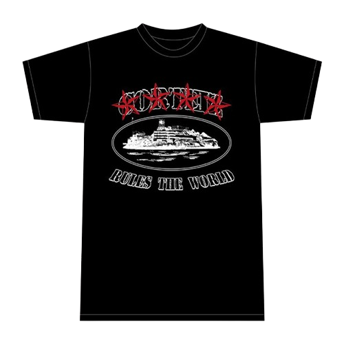 Corteiz 4Stars Alcatraz Schwarzes T-Shirt
