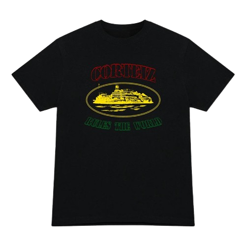 Corteiz Alcatraz Schwarzes T-Shirt