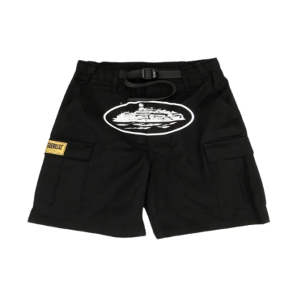 Corteiz Guerillaz Cargoshorts Schwarz