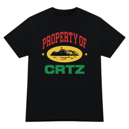 Corteiz Property Of Crtz Schwarzes T-Shirt